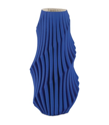 Currey Blue Pleat Vase 1200-0892