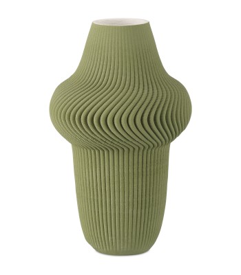 Currey Green Plisse Vase 1200-0895