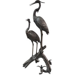 Currey Herons on Branch Sculpture 1200-0913