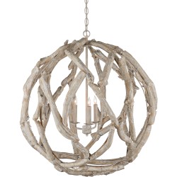 Currey Driftwood Orb Chandelier 9000-1133
