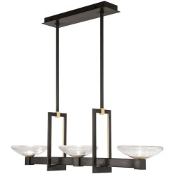 Fine Art Delphi Linear Ceiling Pendant 897040-3ST