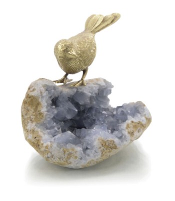 John Richard Bird On Celestite Decorative Object JRA-11625
