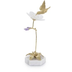 John Richard Hummingbird and Selenite Sculpture JRA-13145