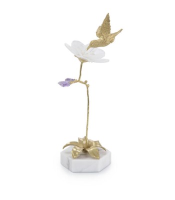 John Richard Hummingbird and Selenite Sculpture JRA-13145