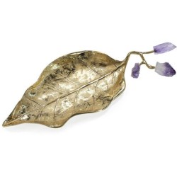 John Richard Budding Amethyst Leaf Tray JRA-14977