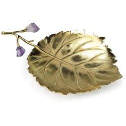 John Richard Budding Amethyst Leaf Tray JRA-14978