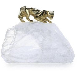 John Richard Perched Brass Panther Sculpture JRA-15003