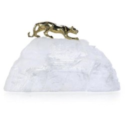 John Richard Prowling Brass Panther Sculpture JRA-15005