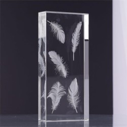 John Richard Crystal-Encased Feathers Decorative Accent JRA-15077
