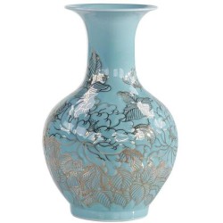 John Richard Turquoise Flores Vase JRA-15579