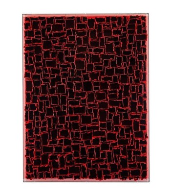 John Richard Tony Fey's Weathered Geometry, Red Oils and Art JRO-3408