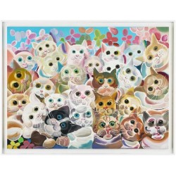 John Richard Teng Fei's Feline Friends Oils and Art JRO-3426