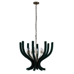 Kalco Coral Chandelier 525955BCG-GRN