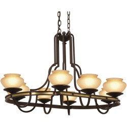 Kalco Durango Chandelier 6098TP-2-LINEN
