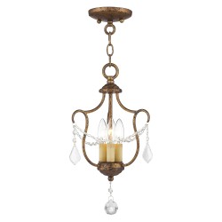 Livex Chesterfield Convertible Mini Chandelier/Semi-Flush 6420-71