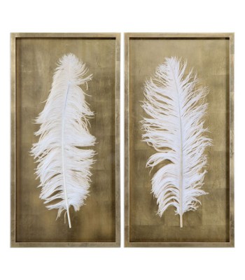 Uttermost White Feathers Shadow Boxes 04057
