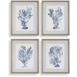 Uttermost Shibori Coral Framed Prints 32428